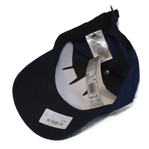 Adidas Golf Navy Performance Hat with White Embroidered Logo Men’s OSFM - Picture 7 of 12